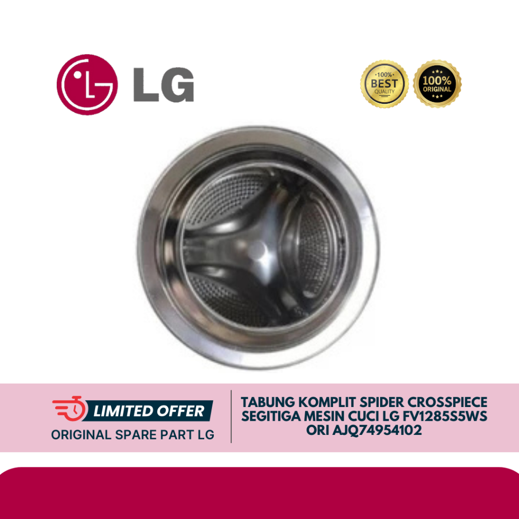 TABUNG KOMPLIT SPIDER CROSSPIECE SEGITIGA MESIN CUCI LG FV1285S5WS ORI