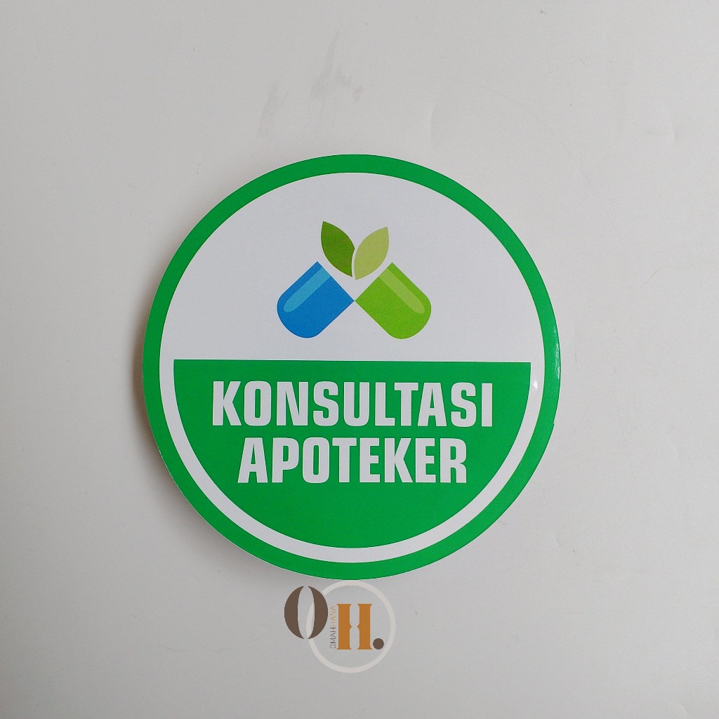 

Stiker ruang konsultasi apoteker - Stiker nama ruang - Stiker vinyl - Laminasi glossy