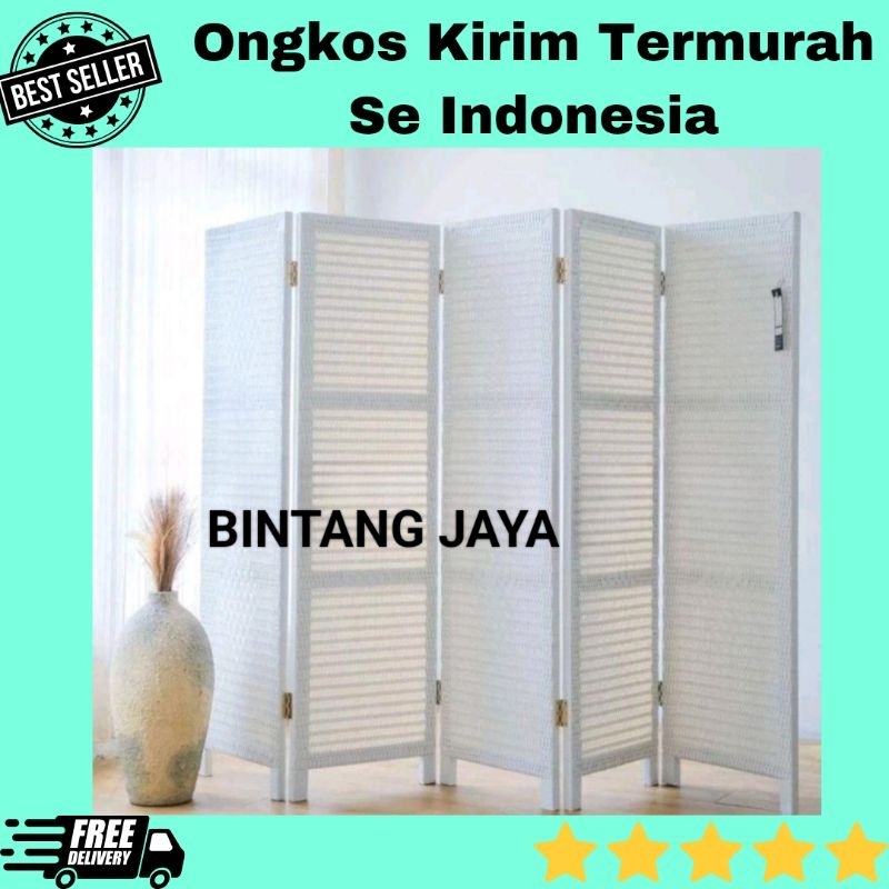 Terlaris Sketsel Pembatas Ruangan Rotan Sintetis Partisi Sekat Ruangan Minimalis Modern Murah