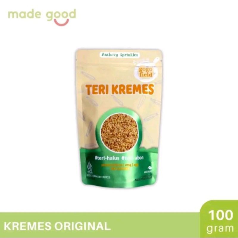 

gogofield teri krispi 30 gram dan teri kremes 100 gram sehat non msg