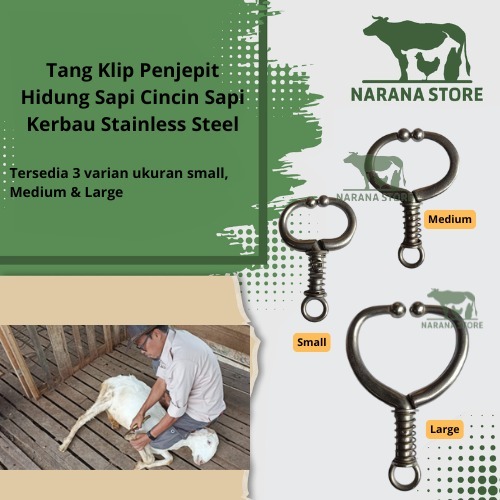 Klip Cincin Penjepit Hidung Sapi Ternak Cincin Ring Stainless Sapi