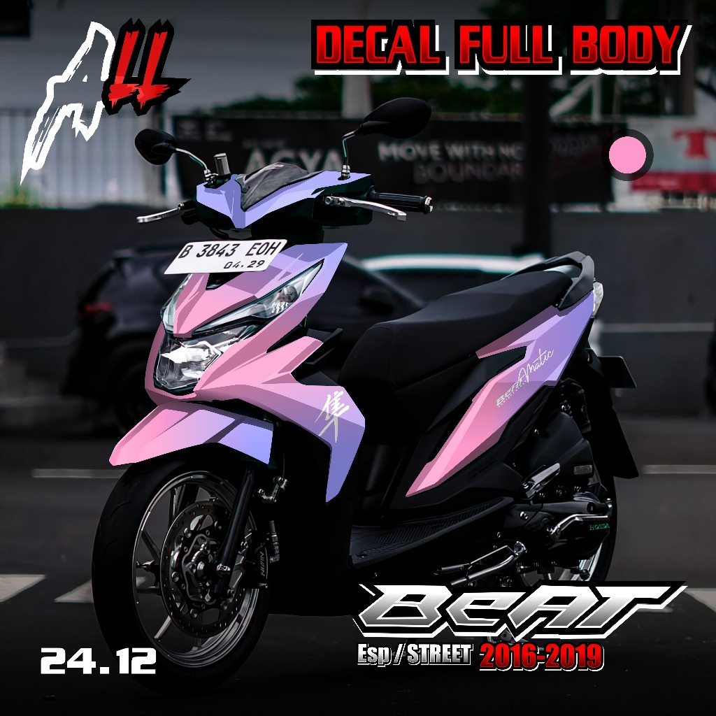Stiker Decal Full Body Beat ESP 2016 2017 2018 2019 New Desain Gradasi 24.12