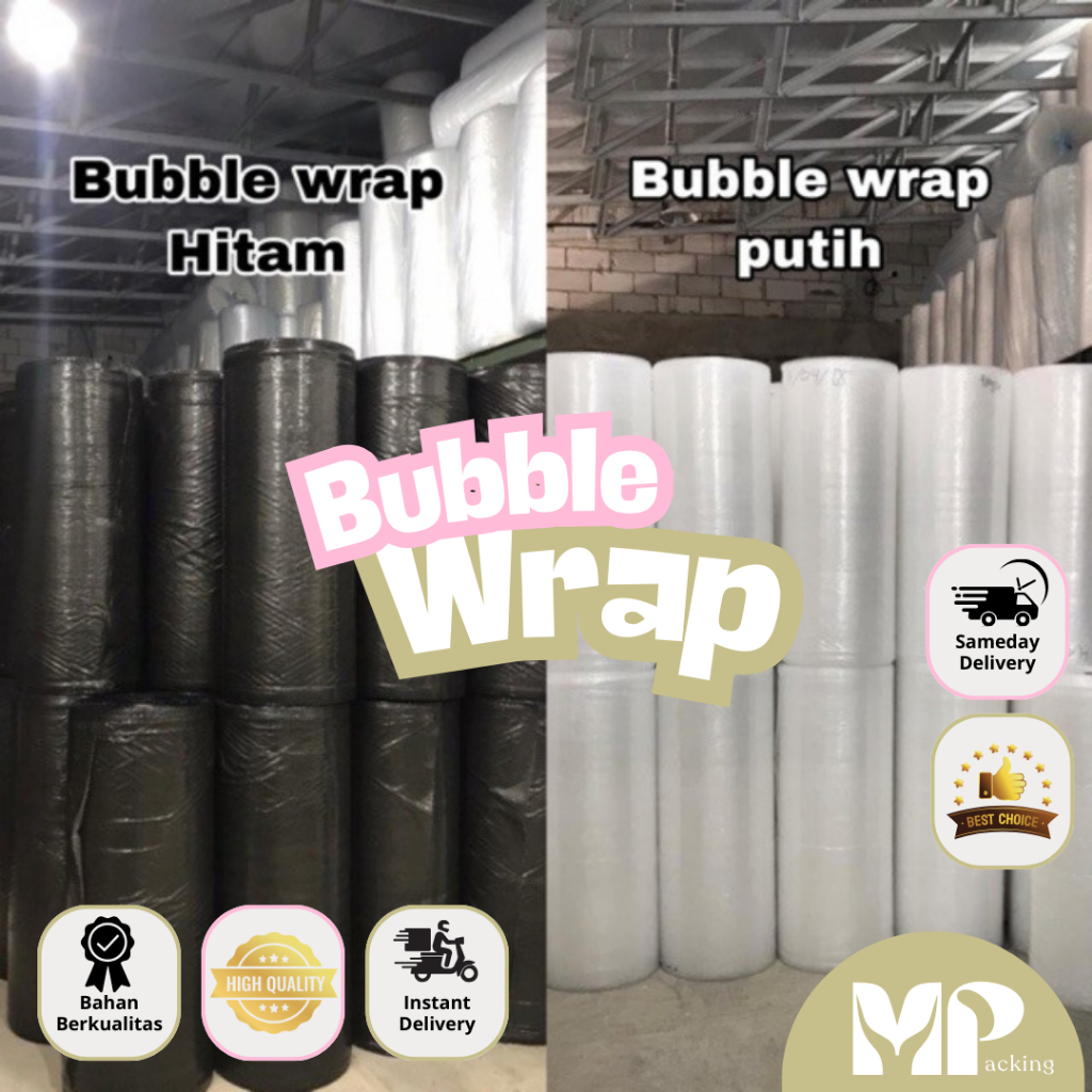 

BUBBLE WRAP ROLL 125 X 50 M / PLASTIK PACKING BUBBLE TEBAL GRADE A NO CORE