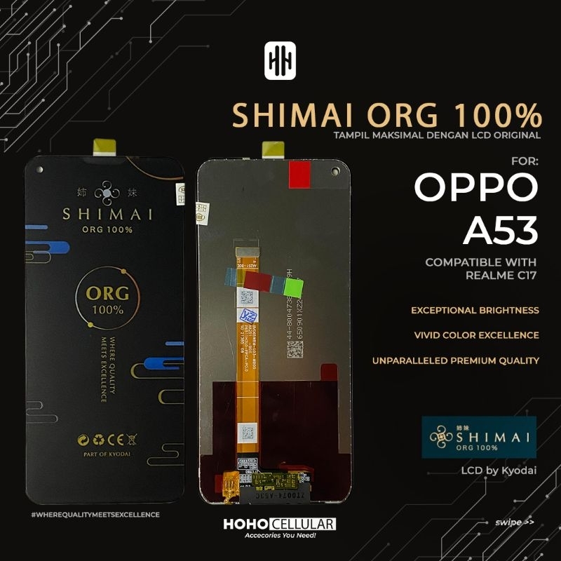 LCD OPPO A53/REALME C17 ORG UNIVERSAL FULLSET TOUCHSCREEN ORI OEM