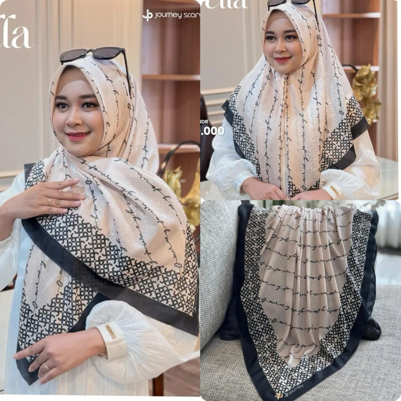 NEW HIJAB GRADASI BELLA SERIES ALA JOURNEY HIJAB SEGIEMPAT MOTIF PREMIUM