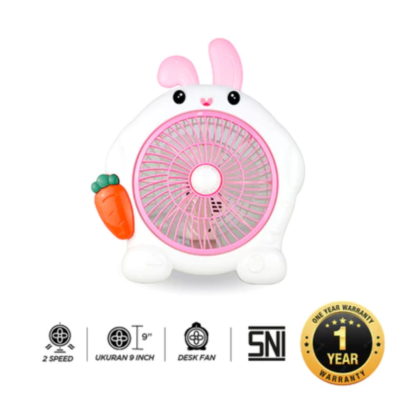 Kipas Angin Meja NIKO 9 Inch - Pink l GARANSI RESMI