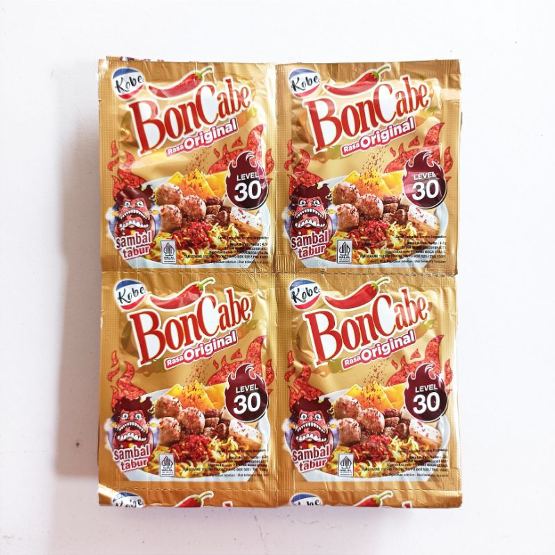 

BONCABE / Kobe Bon Cabe Pedas Level 30 & 15 Kemasan Sachet