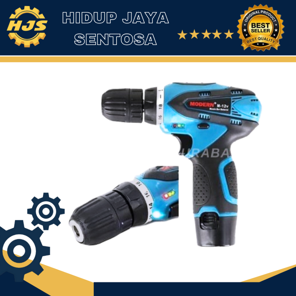 BOR CHARGER atau CORDLESS M12V MODERN Tanpa Kabel