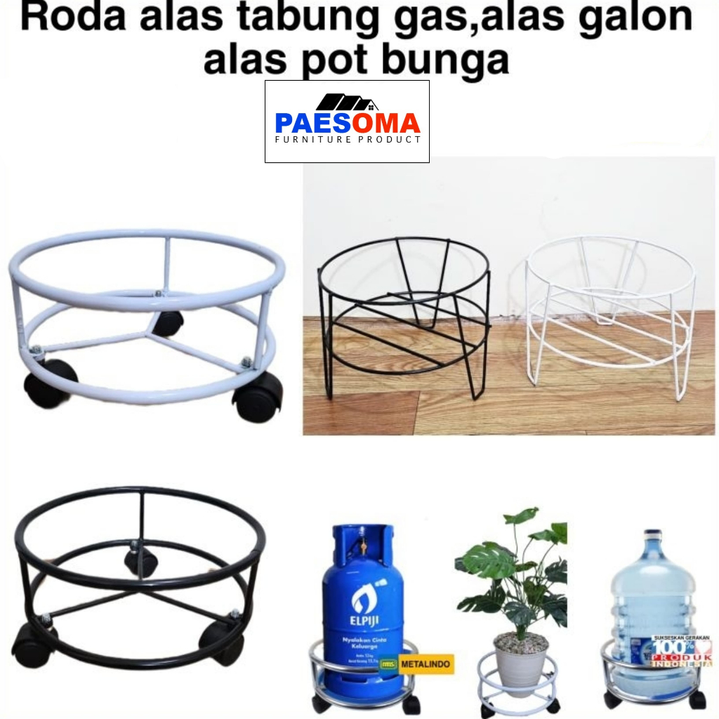 Rak Tabung Gas Alas Roda Tabung | Rak LPG Gas | Rak Bunga Serbaguna