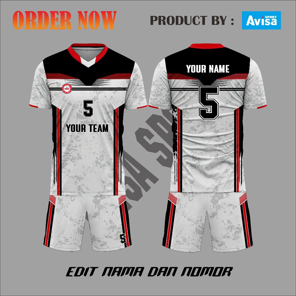 Jersey Set Voli Pria/Wanita Full Printing
