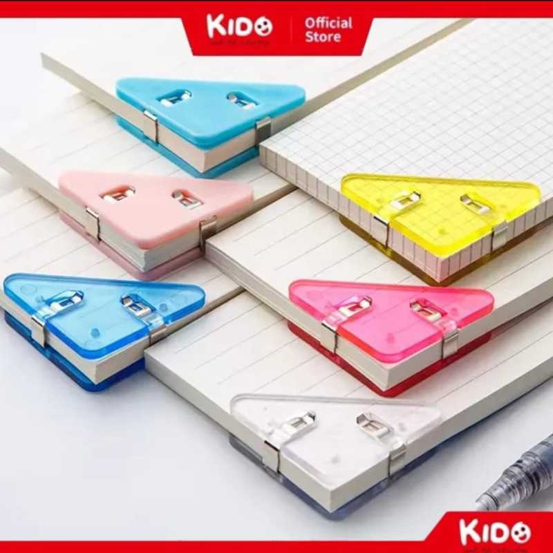 

Perlengkapan Kantor Sekolah - Penjepit Kertas Binder Sudut Segitiga Klip - Stationery