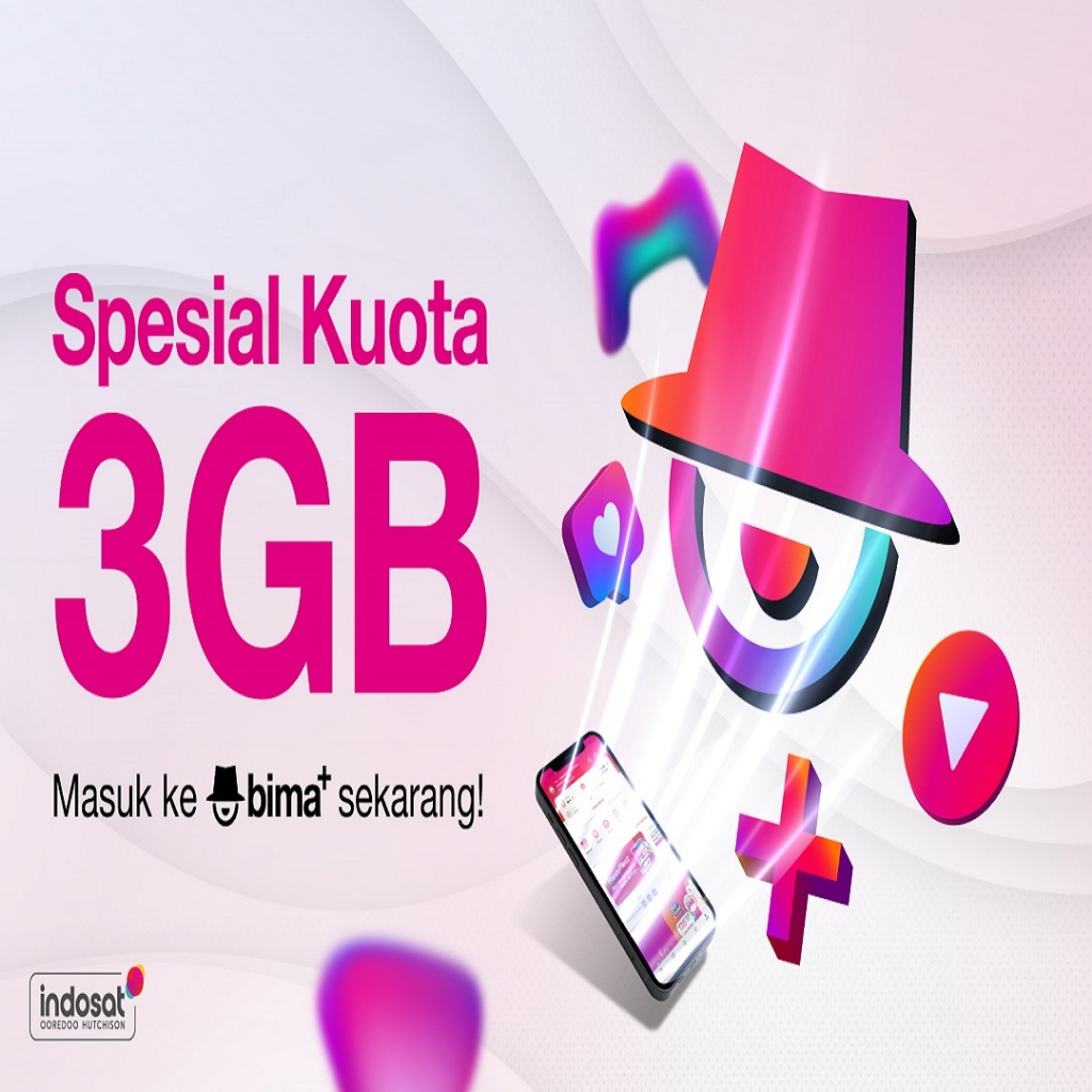 Perdana Tri Happy Kuota 3GB / Kartu Tri 3Gb