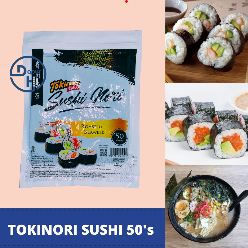 

NORI SUSHI TOKINORI 50 lembar /RUMPUT LAUT YAKINORI KIMBAB SUSHI HALAL//