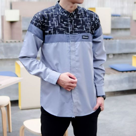 Kemeja Hadroh Baju Busana Muslim Terbaru El Rumi Lengan Panjang Motif Senopati