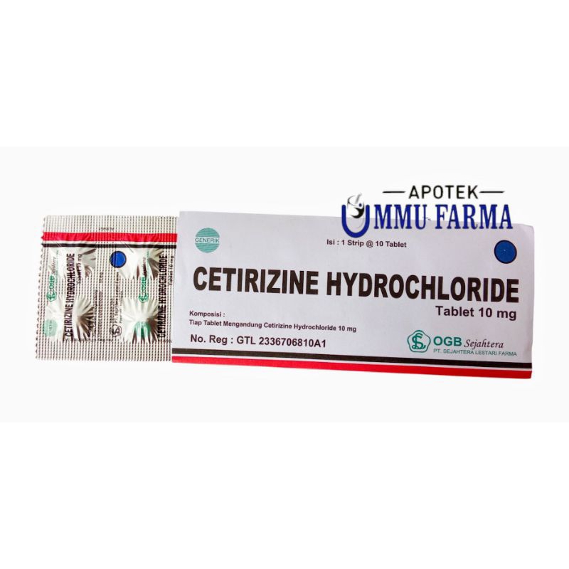 CETIRIZINE HYDROCHLORIDE 1 strip