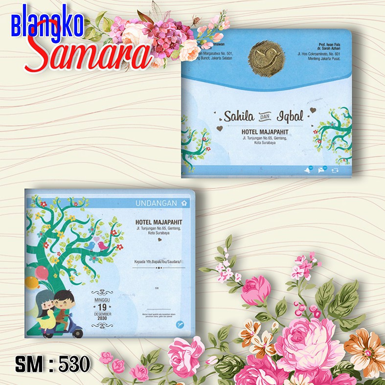 Undangan Pernikahan Blangko SAMARA 530 | vistaundangan