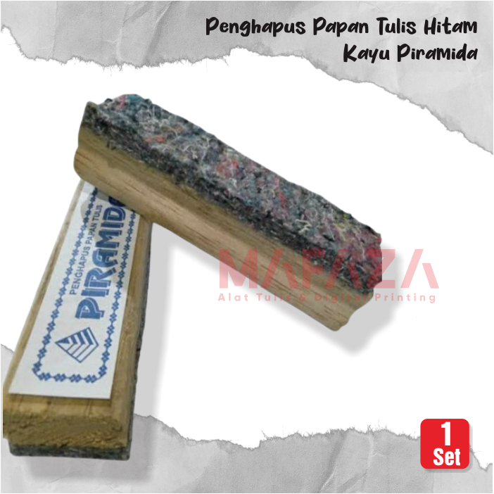 

[1pcs] Penghapus Papan Tulis Hitam Kayu Piramida