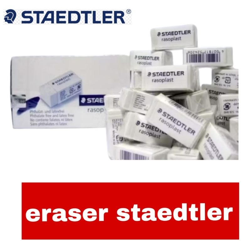 

( 1 pcs) penghapus / eraser staedtler rasoplast putih