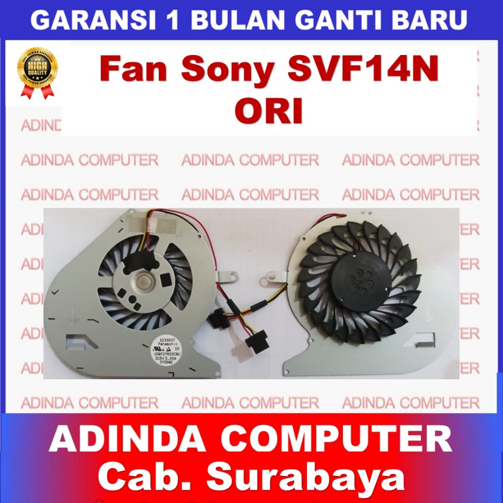 Fan Sony Vaio SVF14N SVF14 SVF14N23 SVF14N25CXB SVF14N2AP Fit 15N SVF15N SVF15N SVF15N100C SVF15N14C