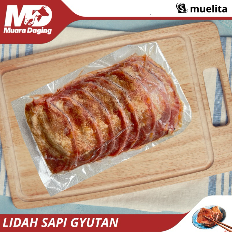 

MD FARM GrassFed Lidah Sapi Iris Tipis (GYUTAN) 250gr - BEEF BEBAS Hormon & Antibiotik