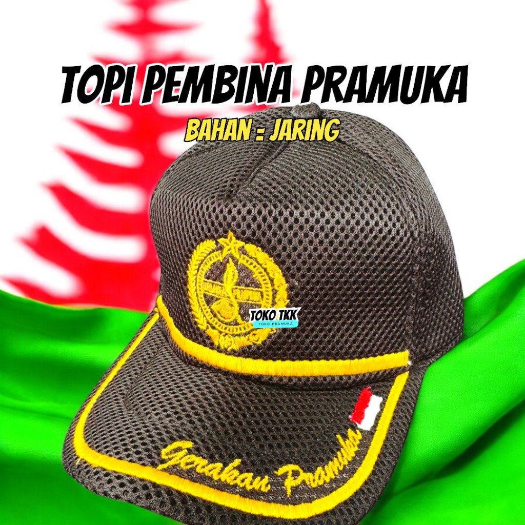 Topi pembina pramuka jaring