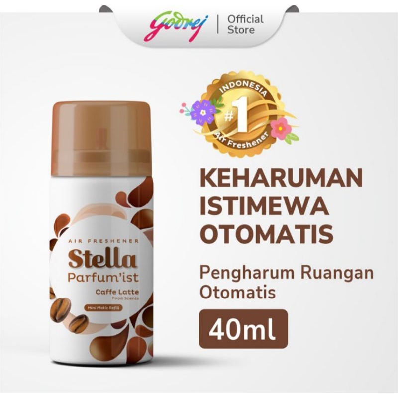 Stella Mini Pengharum Ruangan Otomatis Caffe Latte Refill 40 ml