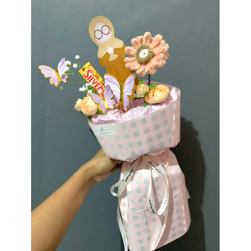 

BISA CUSTOM BOUQUET COKLAT BLOOM BUCKET,ROUND BOUQUET,BUKET PALING MURAH