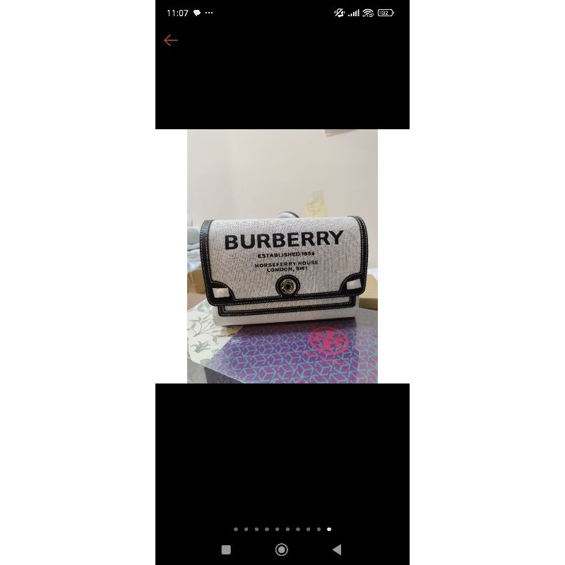 Burberry (Bur2) Horseferry House Sling Bag Canvas by Parisien Luxe (Split Pay)