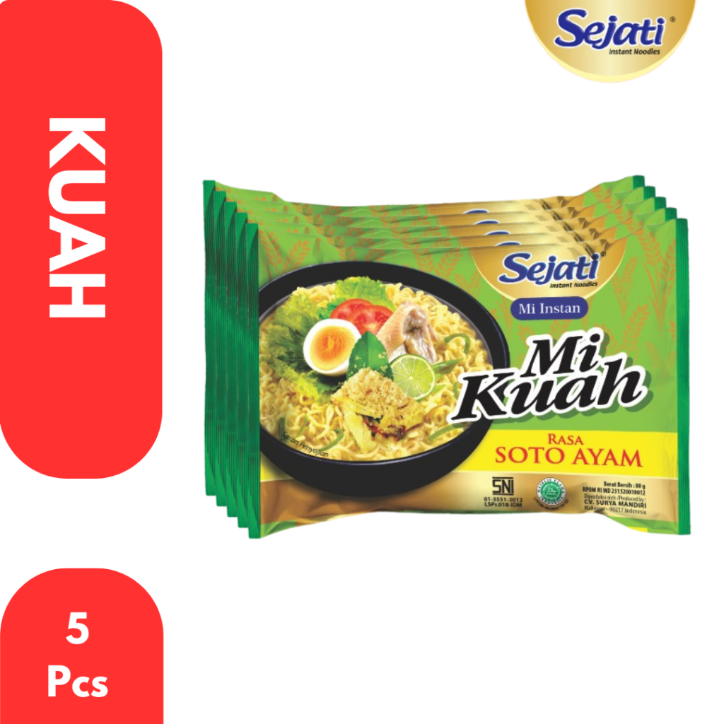 

5 PCS - SEJATI MIE KUAH RASA SOTO AYAM