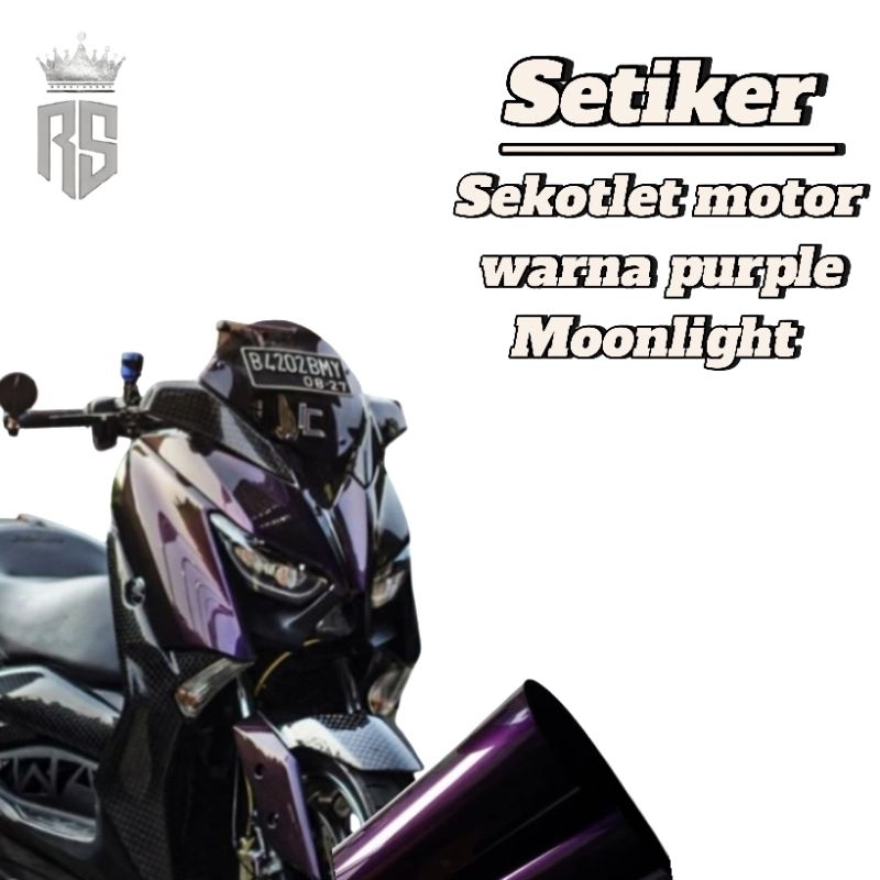 sekotlet motor warna hitam lembayung ungu Moonlight