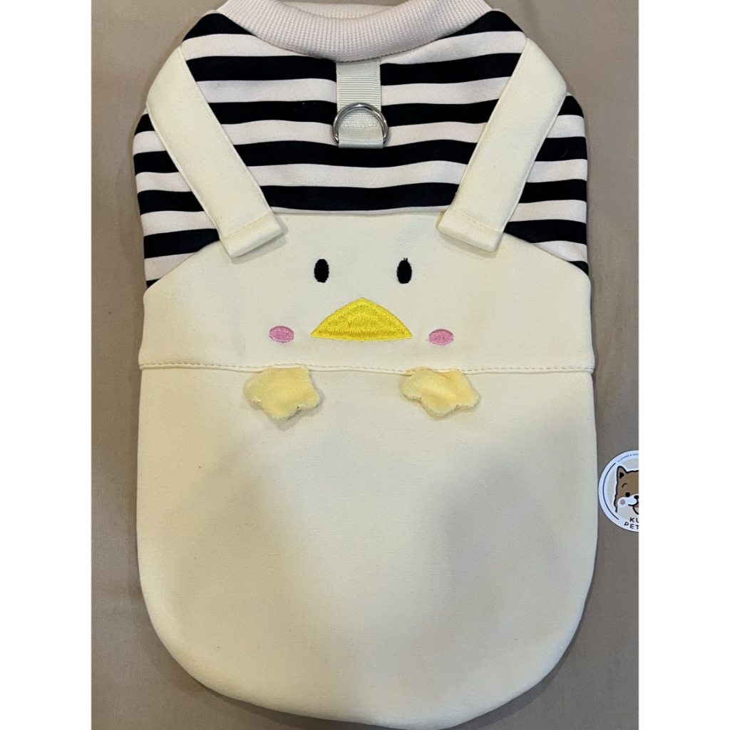 (Kuuki Pet Shop) - Baju Anjing Kucing Harness Duck Stripes Top