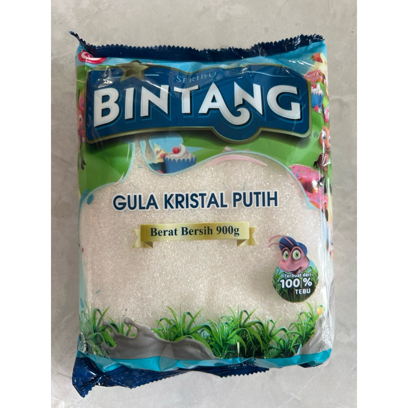 

Bintang Gula Kristal Putih Berat Bersih 900g