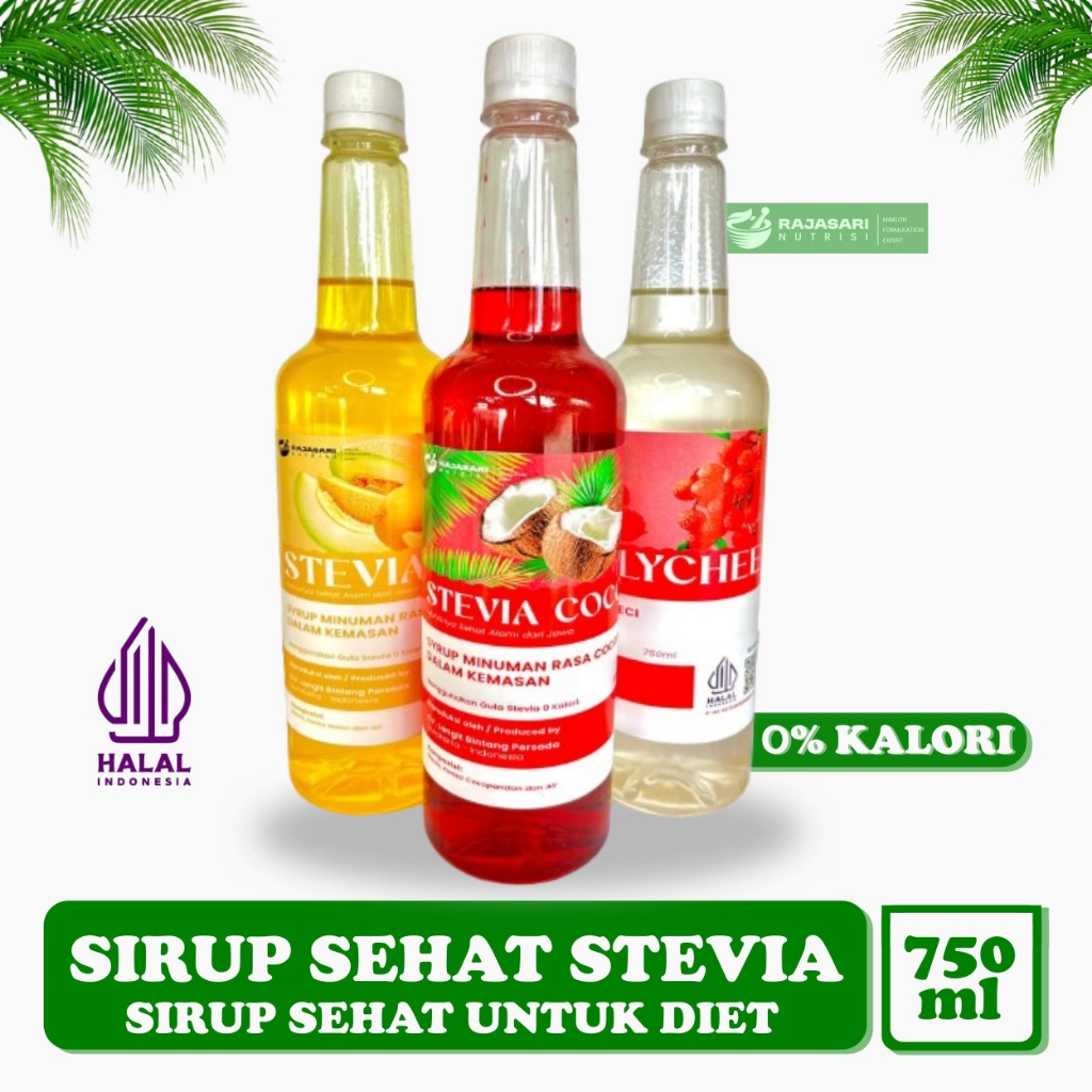 

Sirup Stevia 0 Kalori Coco Pandan, Leci, Melon Kuning - Pemanis Alami Tanpa Gula & Kalori