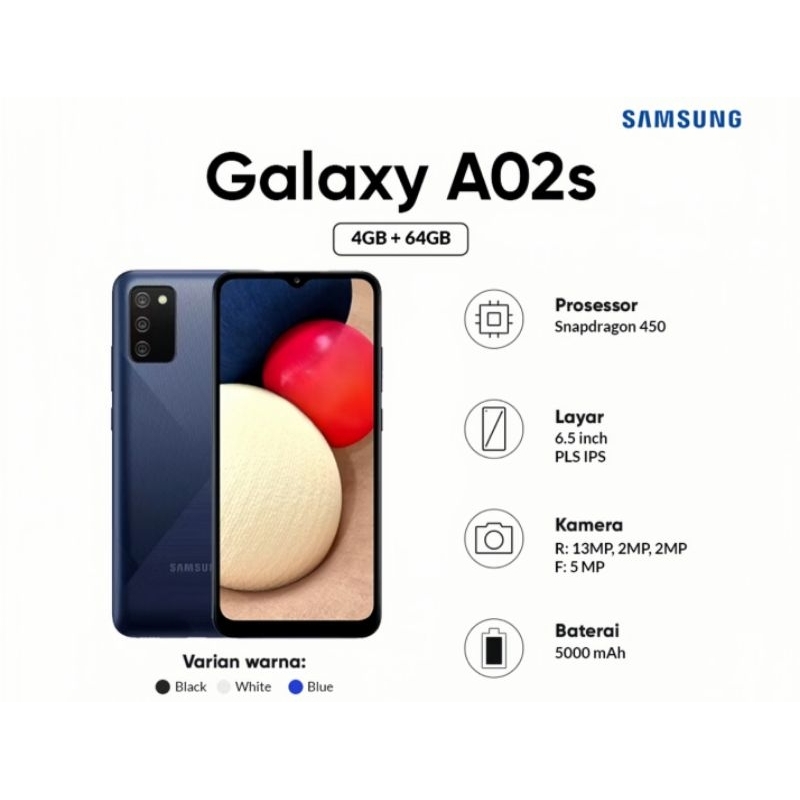 HP SECOND SAMSUNG A02S RAM 4/64GB