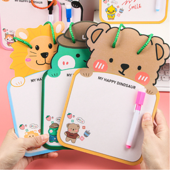 

Papan Tulis Mini Anak Karakter Lucu / Papan Tulis Anak Free Spidol Bisa Dihapus Dan Tali Gantung / Papan Tulis Mini
