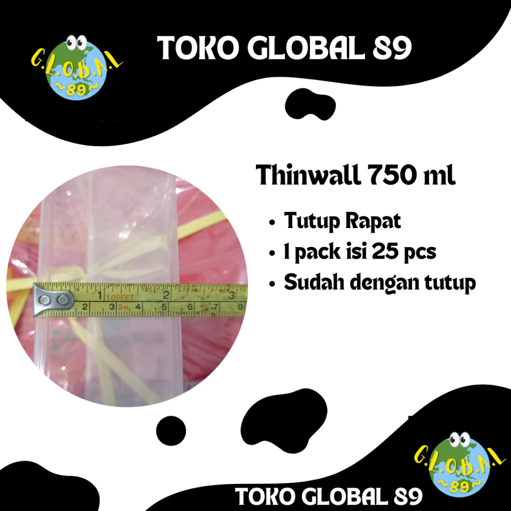 Thinwall 750ml/ Kotak Plastik 750ml/ Box Plastik 750ml/ Kotak Makan 750ml/Box Makan