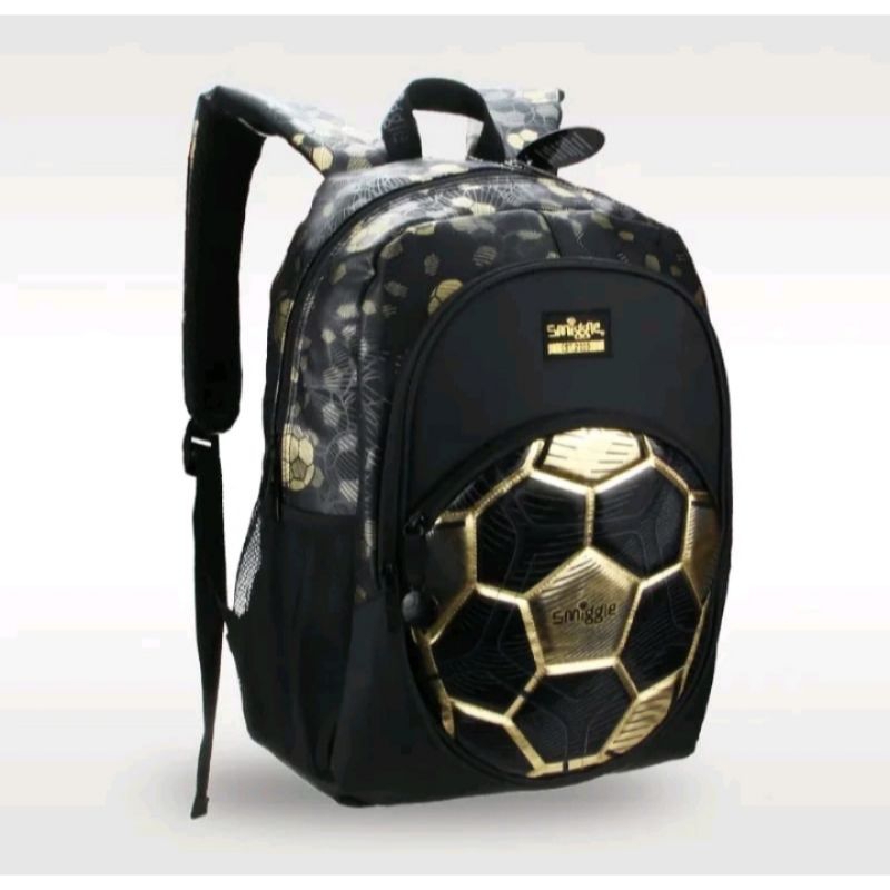 Smiggle Tas Ransel Sepak Bola Hitam