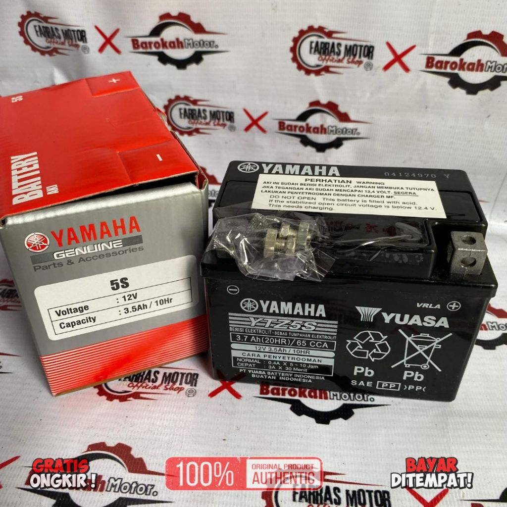 AKI ACCU ORIGINAL YAMAHA GTZ-5S 12V AKI MOTOR MATIC & BEBEK AKI MOTOR BEAT AKI MOTOR MIO M3 AKI MIO 