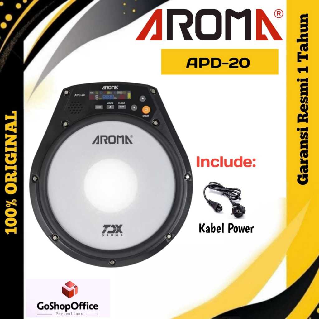 DIGITAL DRUM PAD Aroma APD20 Digital Drum Practice Pad / APD 20 / AP D20