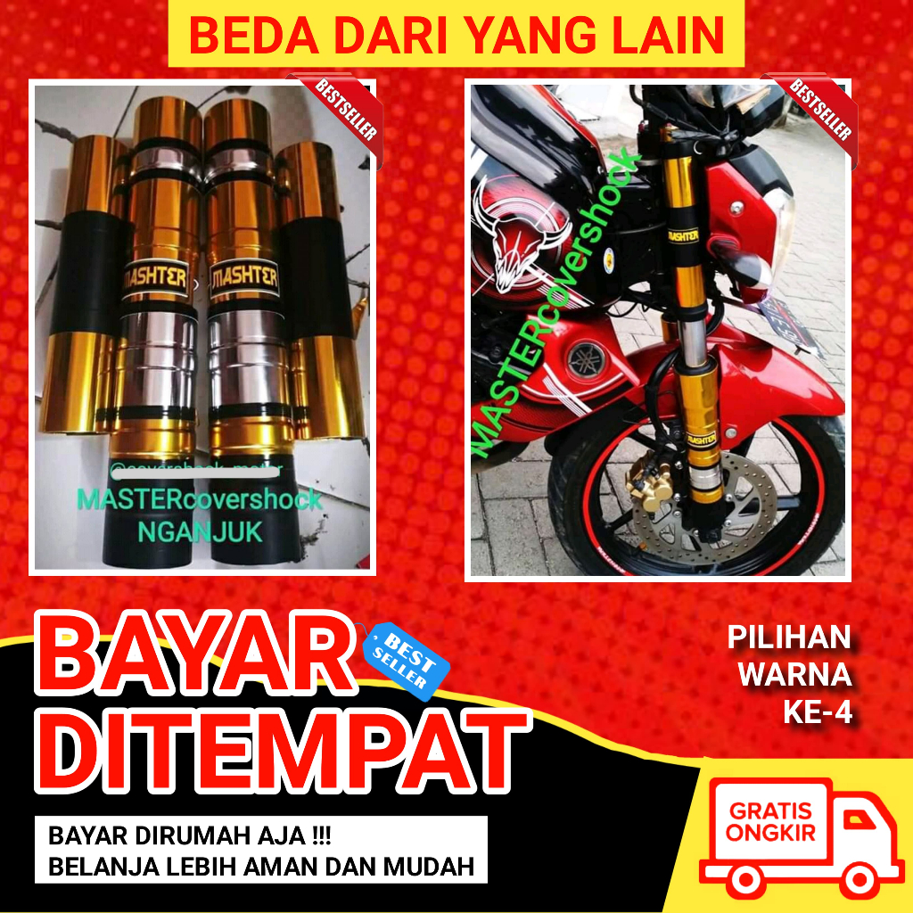 Master Cover Shock Byson Karbu Fi Atas Bawah Cover Shock Motor Byson Cover Shock Depan Byson Terbaru