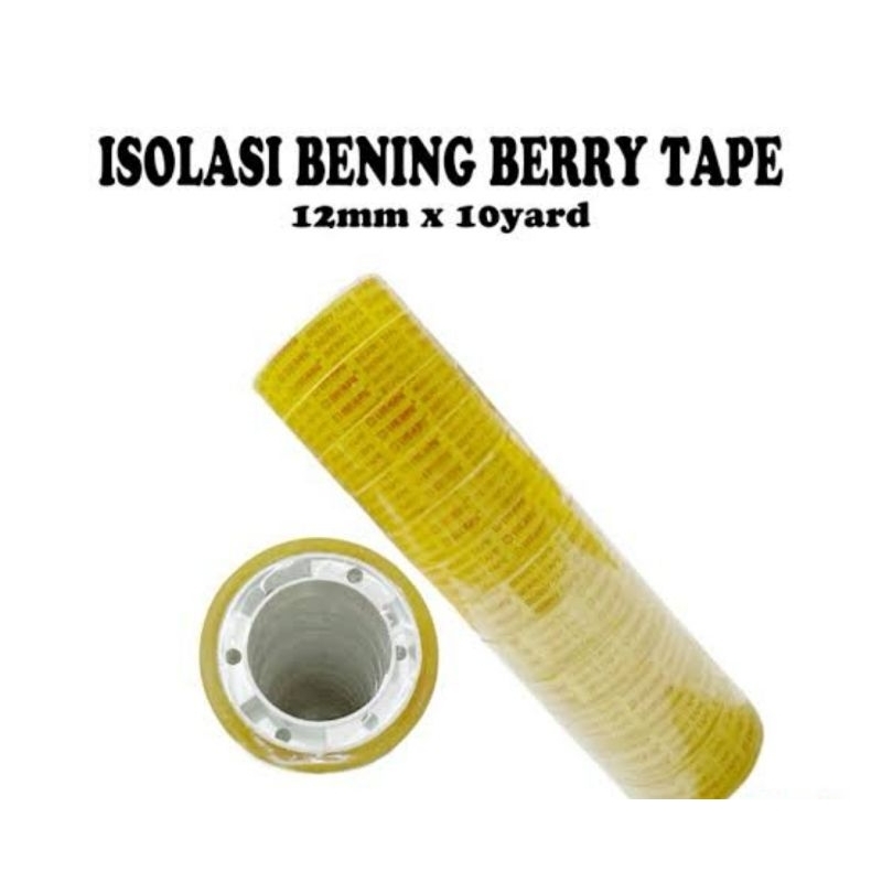 

1 Pcs - Berry Isolasi Bening 12mm x 10 yard / Selotip Murah