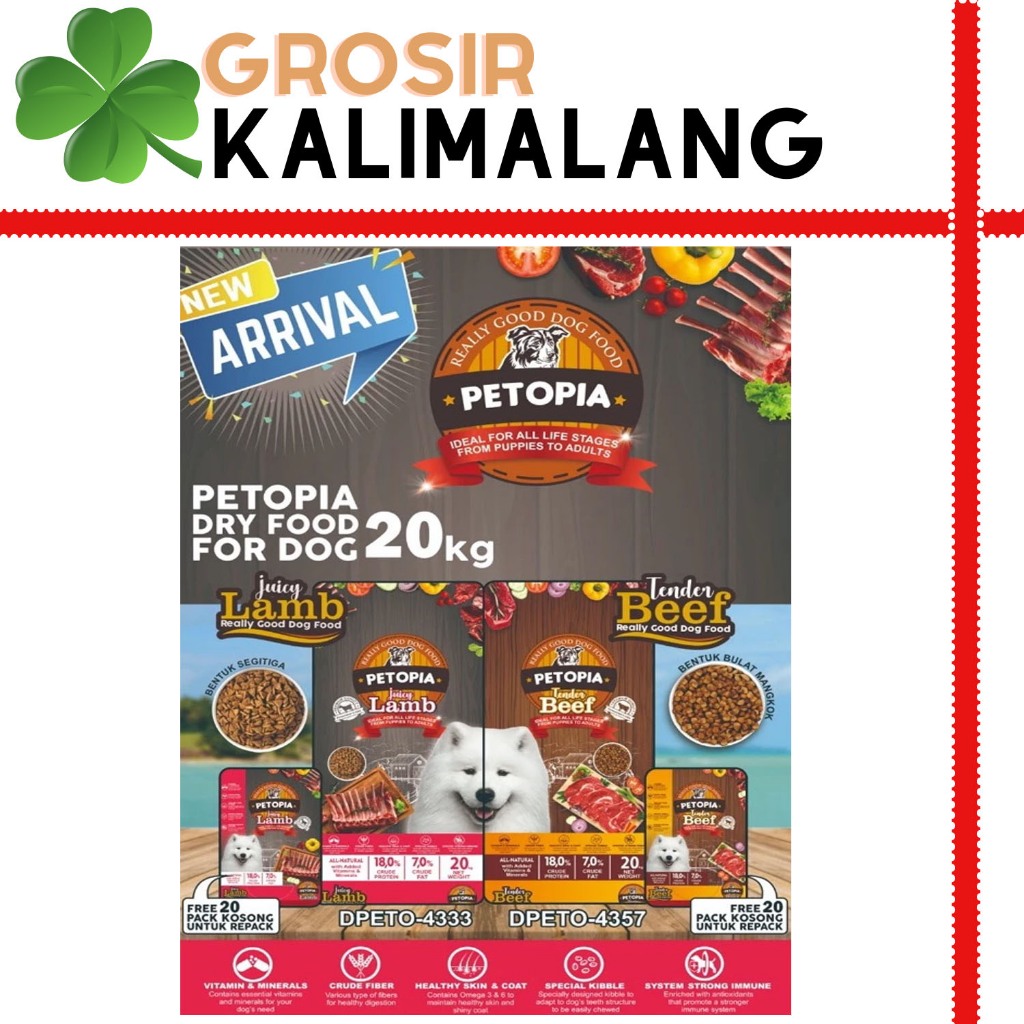 Petopia Makanan Anjing Lamb 20kg