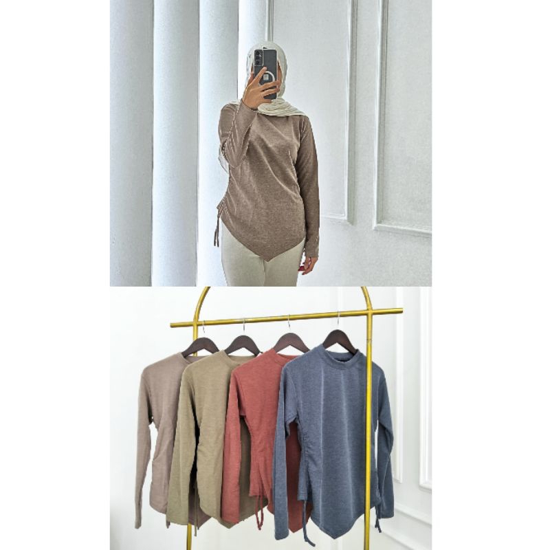 Kaos Polos Serut Samping - Atasan Wanita