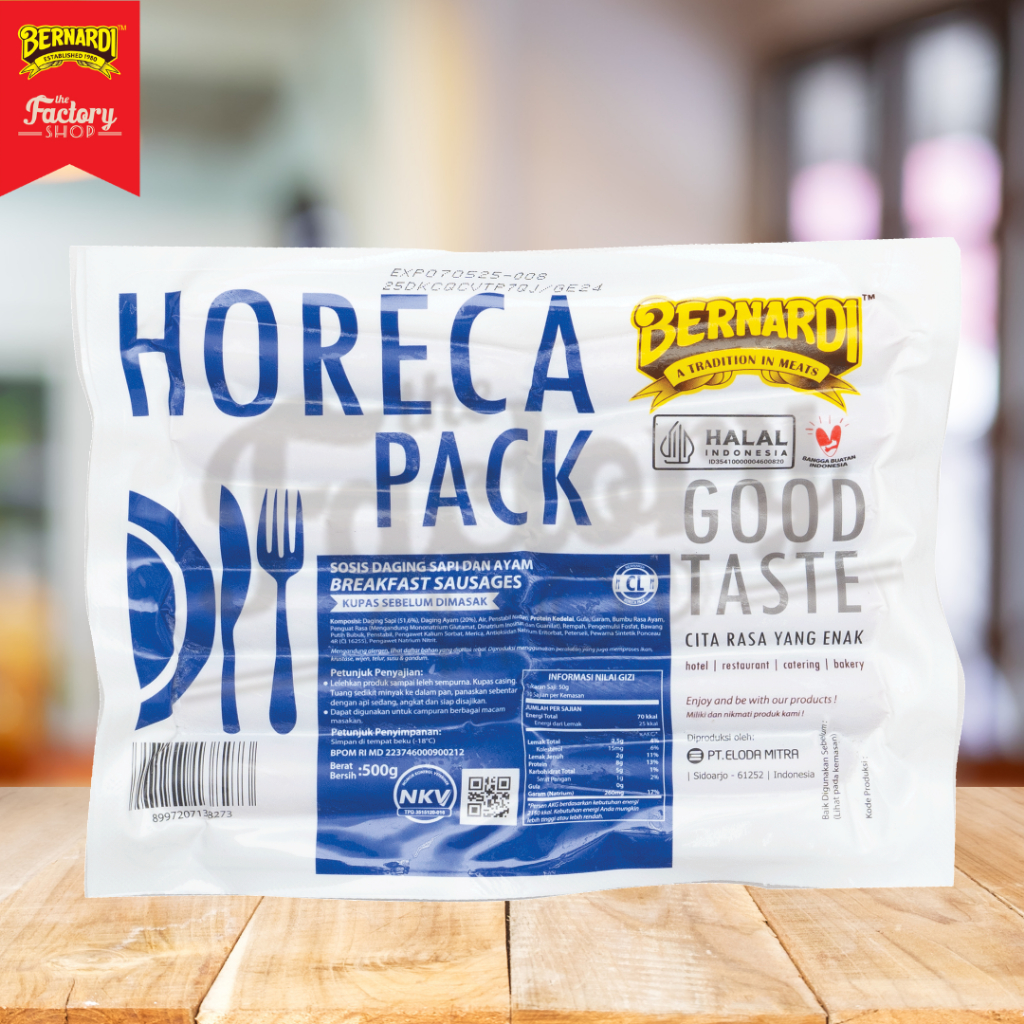 

Bernardi Horeca Pack Breakfast Sosis Sapi Ayam CL 500gr