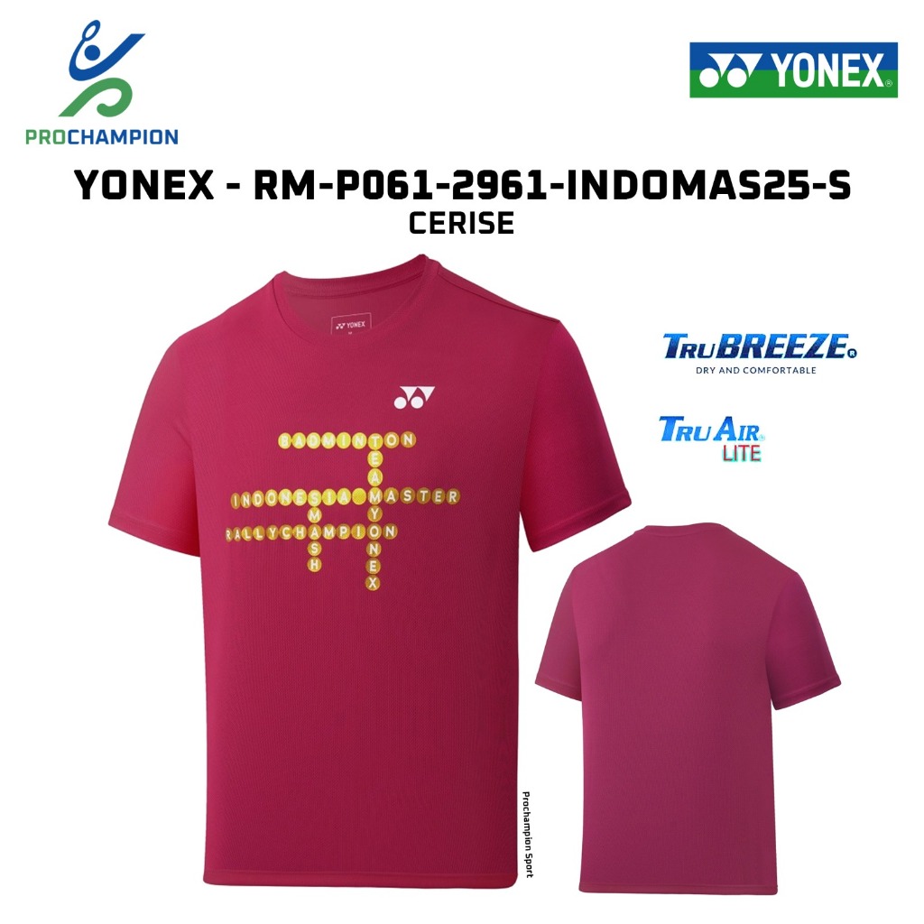 Kaos Jersey Badminton Yonex Indonesia Master RM 2961 Cerise