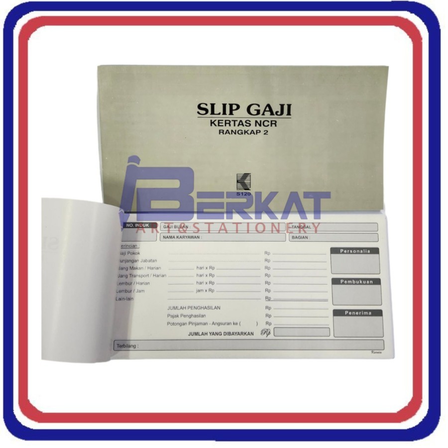 Buku Slip Gaji 1/3 Folio 2ply / Rangkap 2 NCR KURNIA