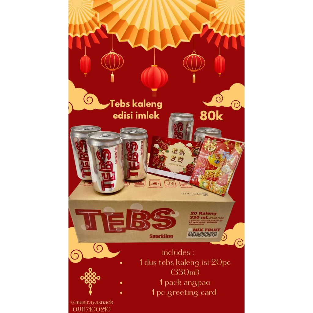 

Hampers Imlek Tebs Kaleng Free Angpao dan Greeting Card