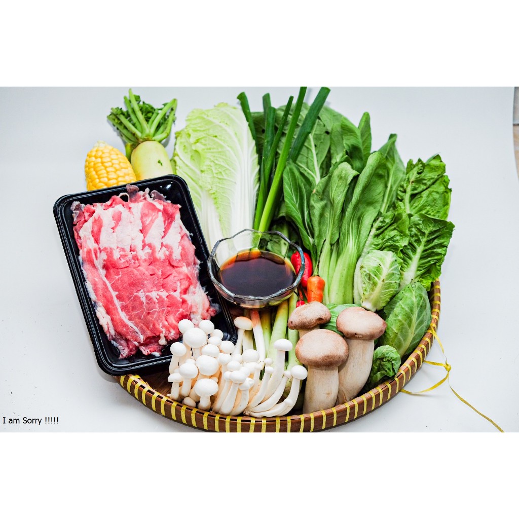 

Paket shabu-shabu slice beef lengkap dengan ponzu sauce