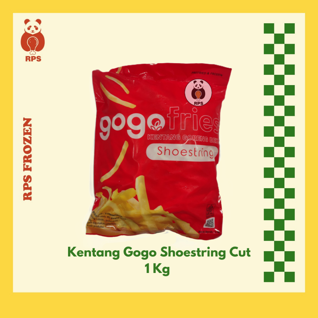 

Gogo Fries Shoestring Cut Kemasan 1kg, Kentang Goreng Gogo, Gogo French Fries 1kg