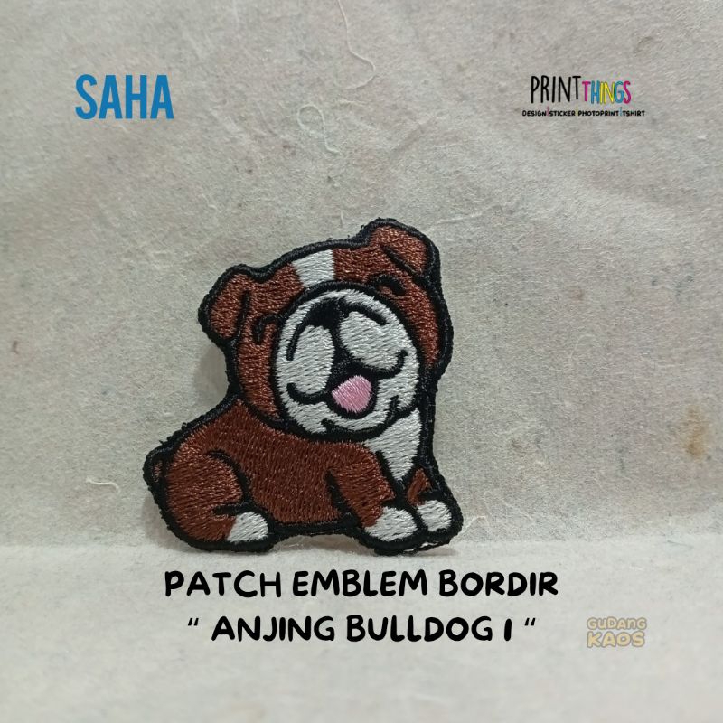 PATCH BORDIR ANJING BULLDOG